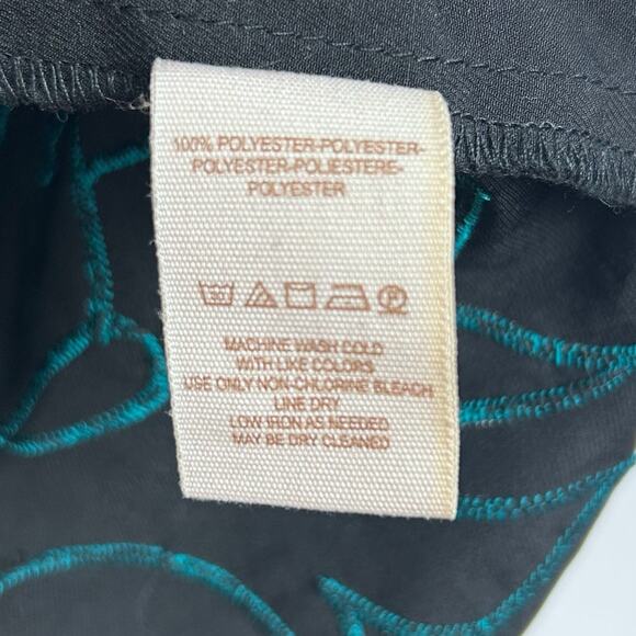 Free People Everblue Romper Black Blue Adjustable Straps Embroidery Womens Sz L - Picture 7 of 11